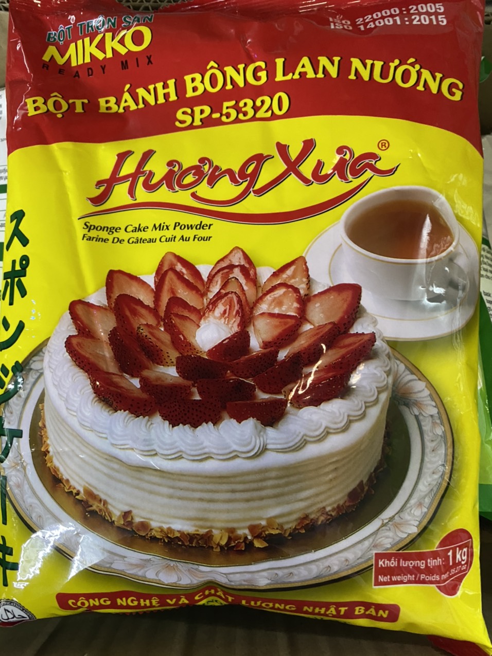 Bột trộn sẵn bánh bông lan Mikko 1kg
