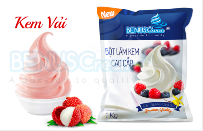 Bột Làm Kem Tươi Cao Cấp Kem Vải