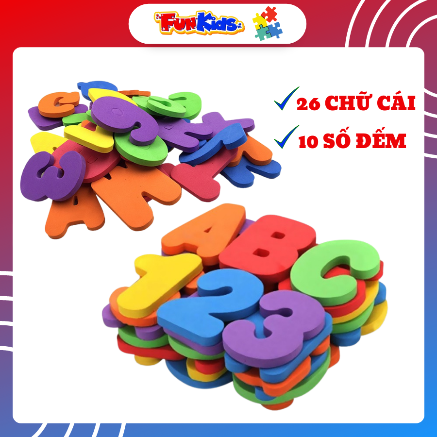 Đồ Chơi Nhà Tắm Trẻ Em Bộ Chữ Cái Tiếng Anh Và Số Đếm Thông Minh Bằng Xốp Nhiều Màu Sắc Cho Bé Từ 1 Đến 4 Tuổi Phát Triển Ngôn Ngữ, Phân Biệt Màu Sắc Và Kích Thích Tư Duy