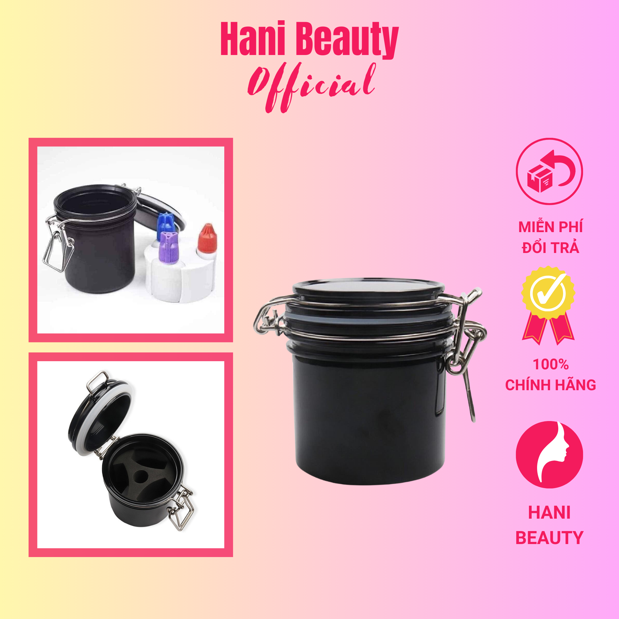 Hũ bảo quản keo - hũ đựng keo nối mi - Hani Beauty