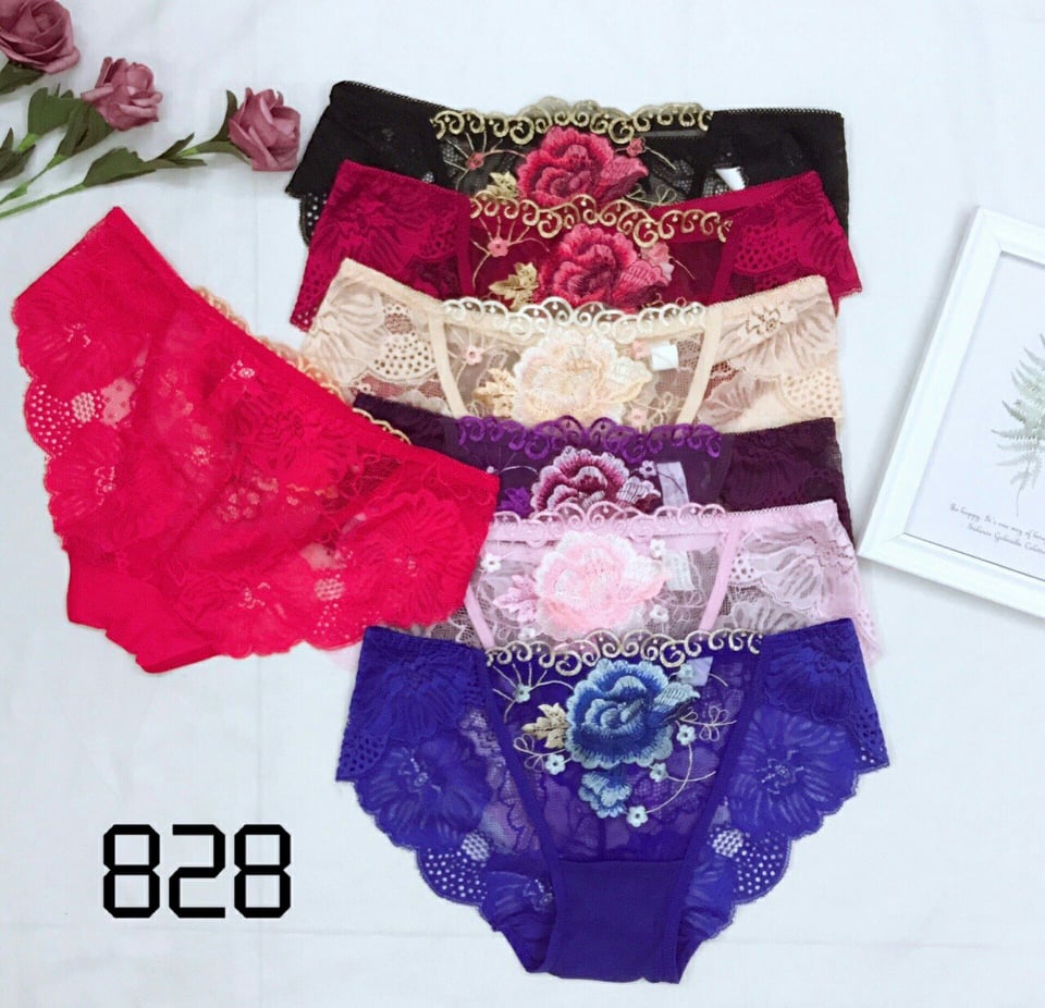 Combo 5 quần lót nữ ren hoa hồng cao cấp