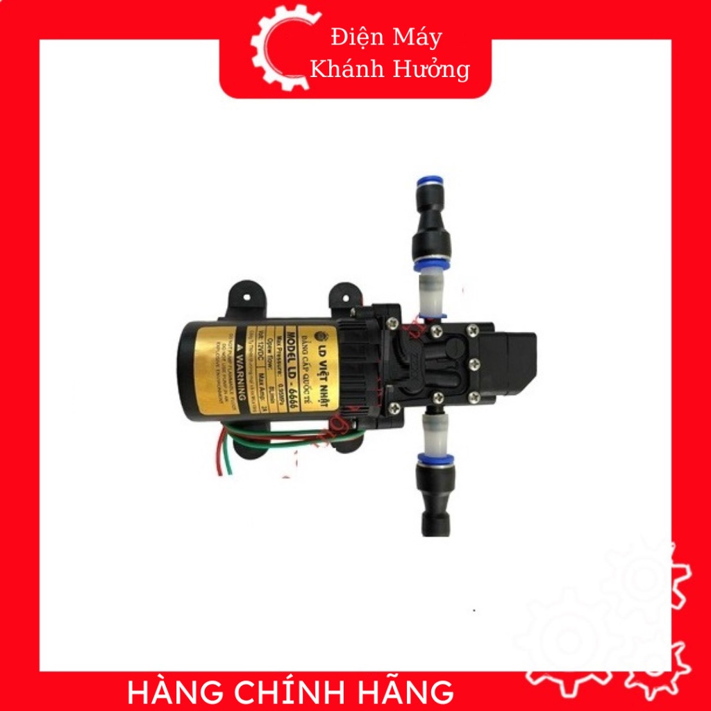 Máy Bơm Nước Mini 12v, Máy Bơm Phun Sương Việt Nhật Kèm Đầu Chuyển Nối Nhanh 12mm Ra 8mm
