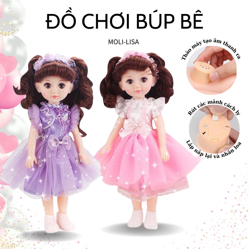 Búp Bê Barbie đồ chơi, búp bê 43 cm có khớp, búp bê nữ màu hồng và tím, búp bê cho bé gái, búp bê barbie tóc xoăn, đồ chơi búp bê giá rẻ cho bé gái, búp bê cho bé gái phát nhạc, kể chuyện, kèm phụ kiện xinh đẹp cho bé.