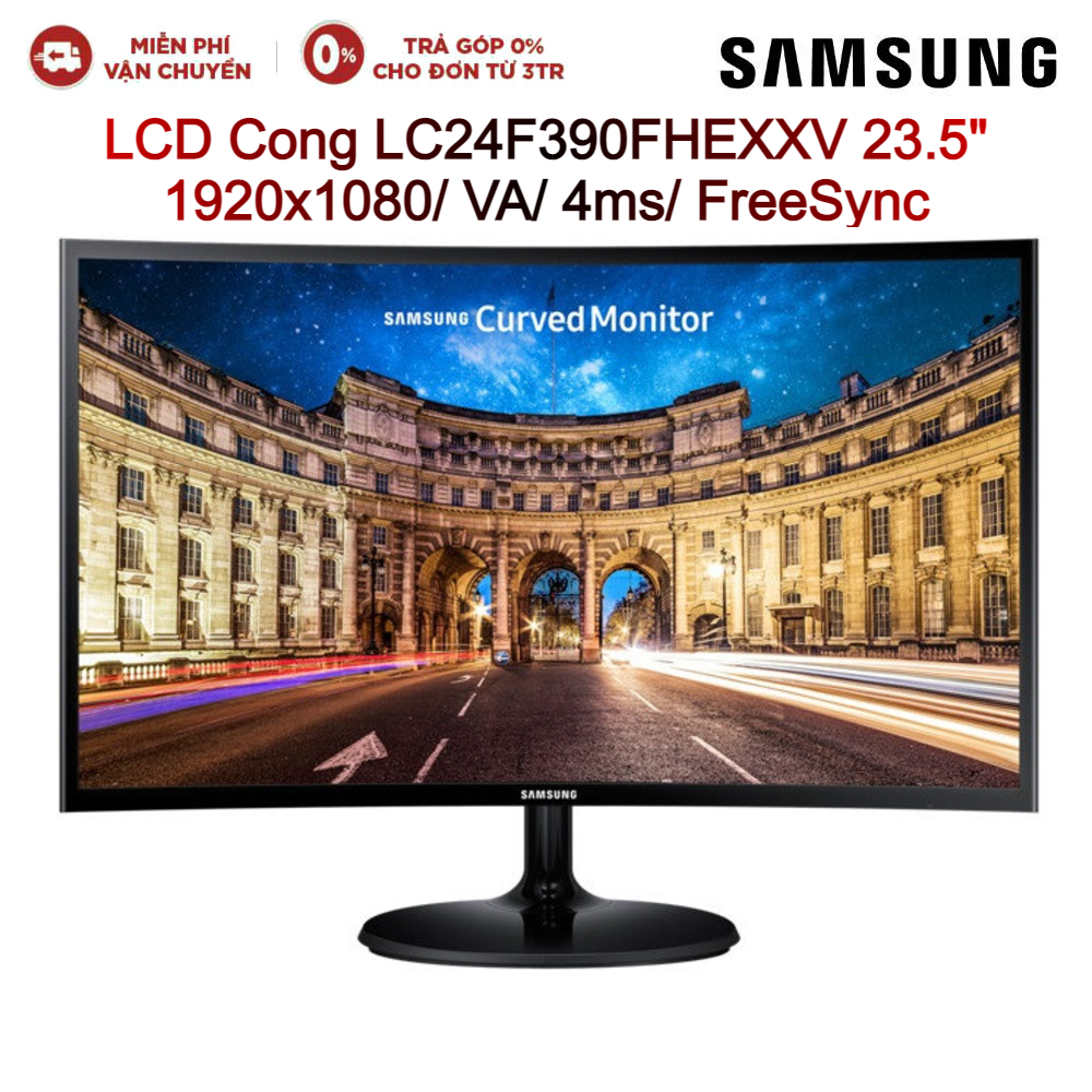 Màn hình máy tính lcd samsung cong lc24f390fhexxv 23.5″fhd 1920×1080/va/60hz/4ms -hàng chính hãng new 100%