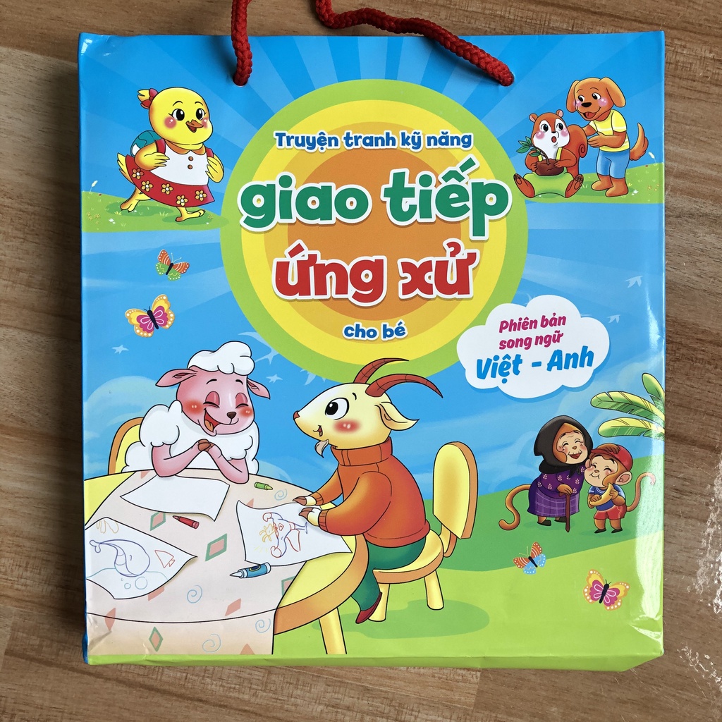 [ Sách Chính Hãng ] Truyện Tranh - Combo 10 Cuốn Kỹ Năng Giao Tiếp Ứng Xử Cho Bé 2-6 tuổi - Song Ngữ (Kèm File Nghe) - Nhà sách Học Liệu