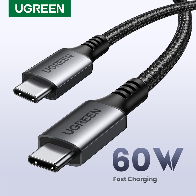 UGREEN USB C to USB C Cable 60W PD 3.0 Fast Charging Cable for iphone 15 Pro Max Samsung S24 S23 S22 Xiaomi 11t 12t MacBook Pro 2022, iPad Pro 2022, PS5, Switch