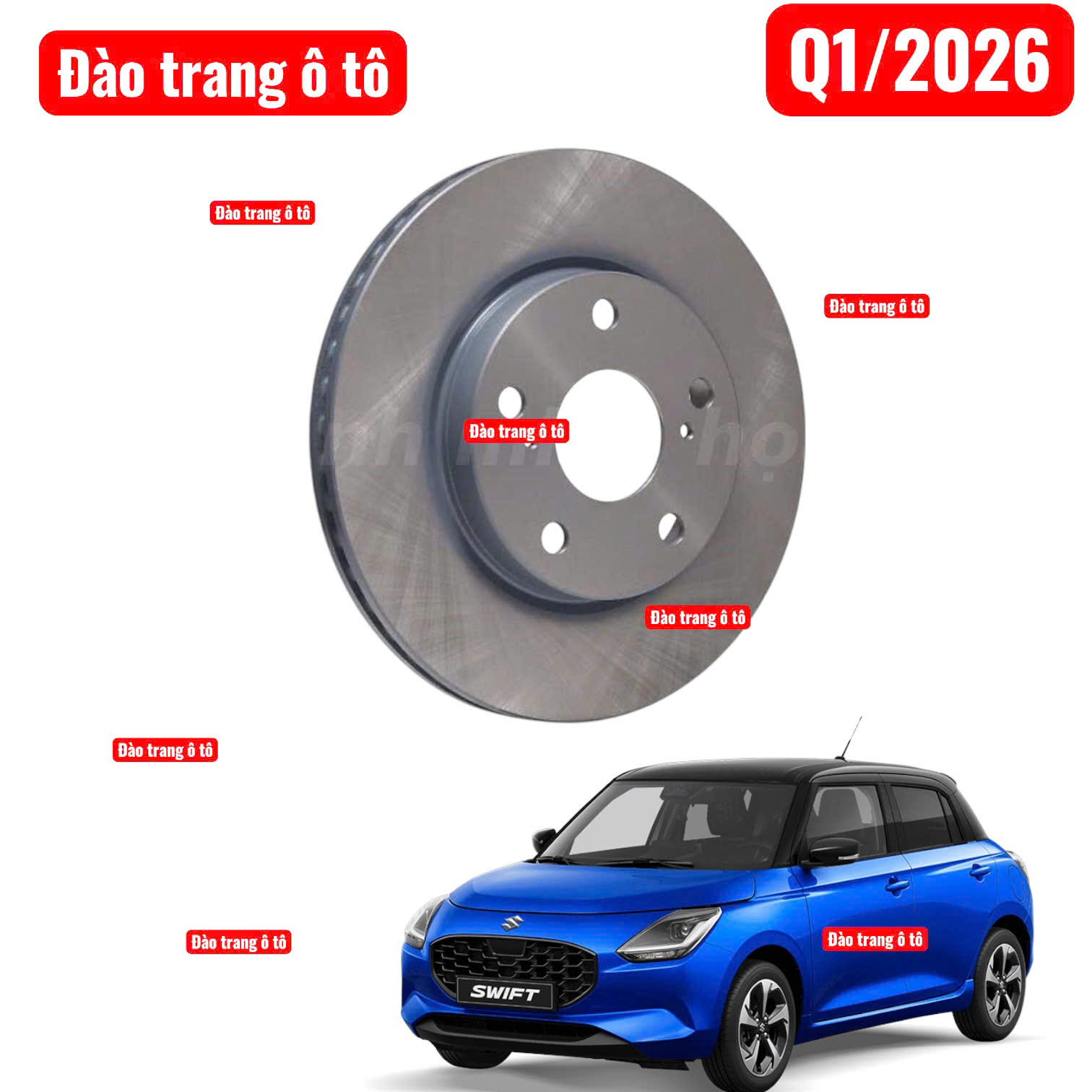 Đĩa thắng phanh trước xe suzuki swift hệ thống phanh trước cho xe ô tô G9017