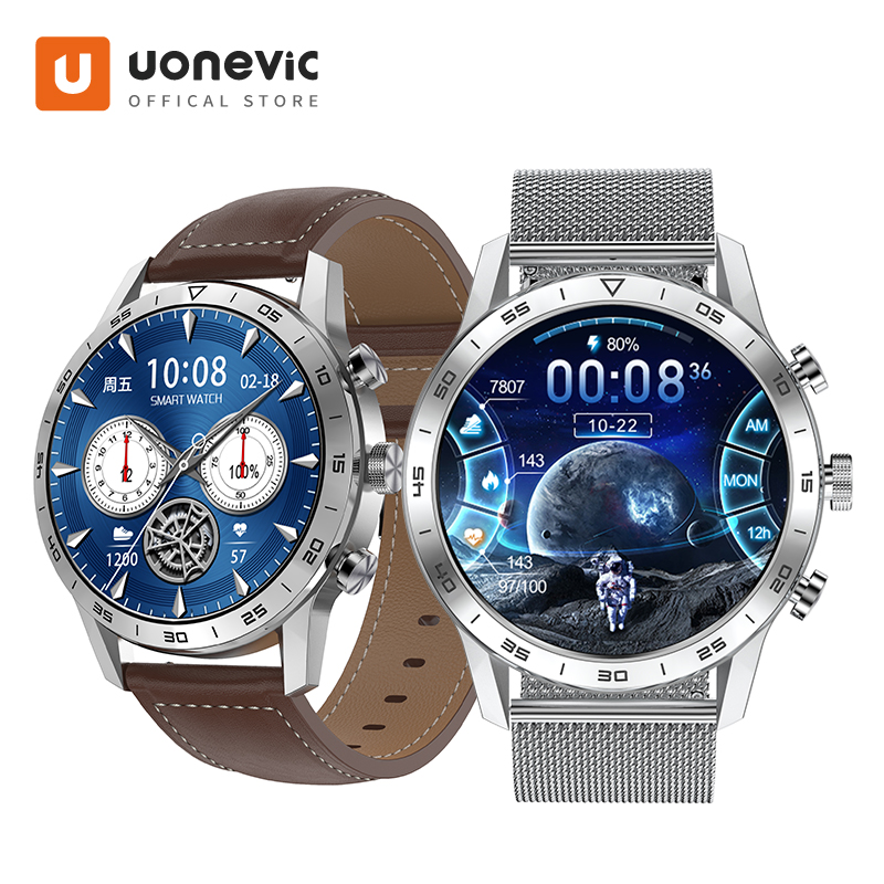 Đồng hồ thông minh mới của Uonevic DT70 Máy nghe nhạc cuộc gọi Bluetooth Đồng hồ thông minh không thấm nước Mật khẩu cho nam giới nữ cho Android iOS