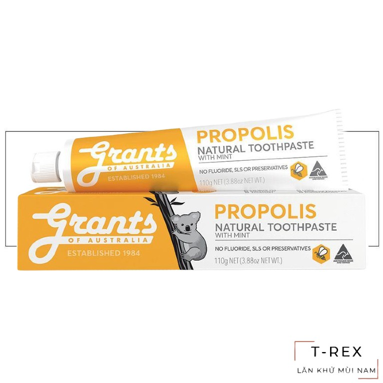 Kem đánh răng hữu cơ grants of australia propolis with mint 110gr