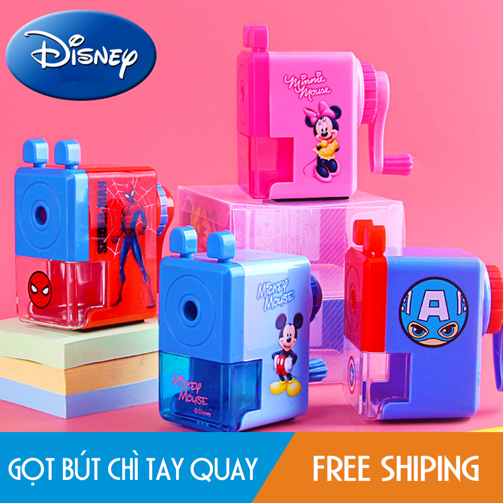 Gọt bút chì tay quay hình siêu nhân, chuột Mickey