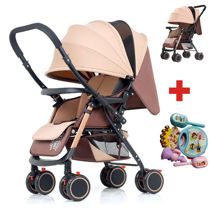 Xe đẩy du lịch gấp gọn 2 chiều 3 tư thế A6, chỉ 5,6 kg xách tay gấp lại dễ dàng mang theo - TẶNG KÈM BỘ ĐỒ CHƠI XÚC XẮC ĐÁNG YÊU CHO BÉ