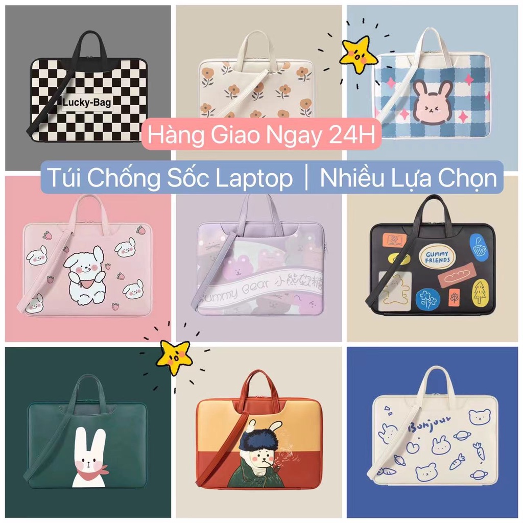 Túi đựng laptop chống sốc da pu cao cấp chống nước 13.3 inch, 14 inch -túi xách đựng laptop 15.6 inch