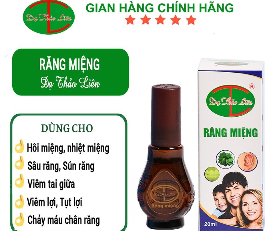 Tinh dầu răng miệng Dạ Thảo Liên 20ml . Hết sâu răng, hôi miệng, nấm lưỡi, nấm tai ,nhiệt miệng
