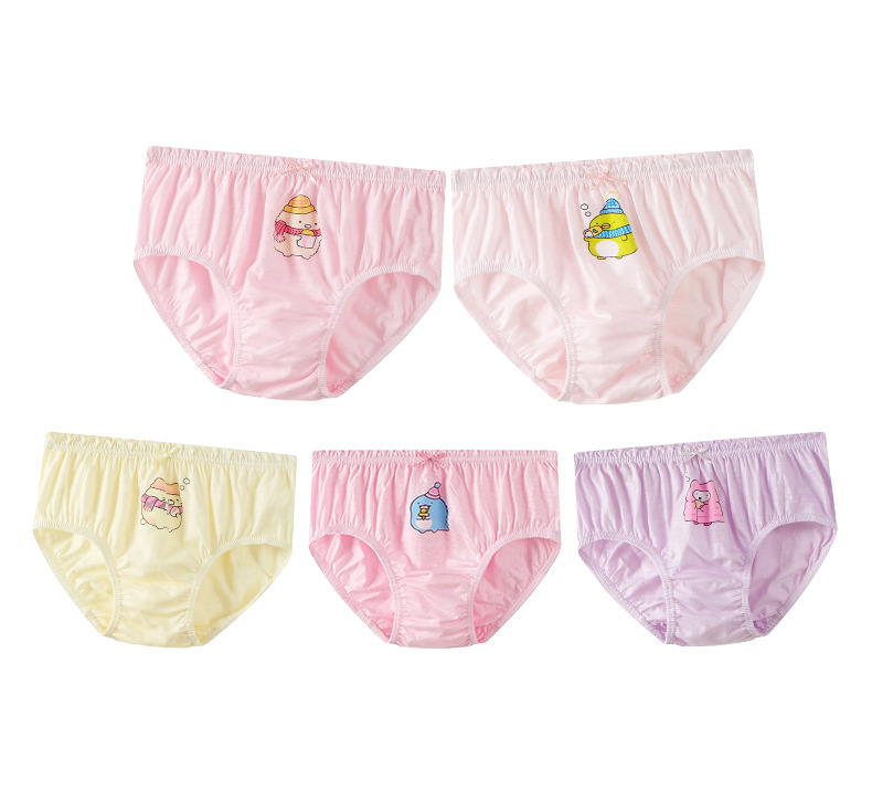 [HCM]Set 5 quần lót bé gái Hàn Quốc 100% vải cotton thoáng mát an toàn cho sức khỏe của bé mẫu Lovely-Happy-Hồng