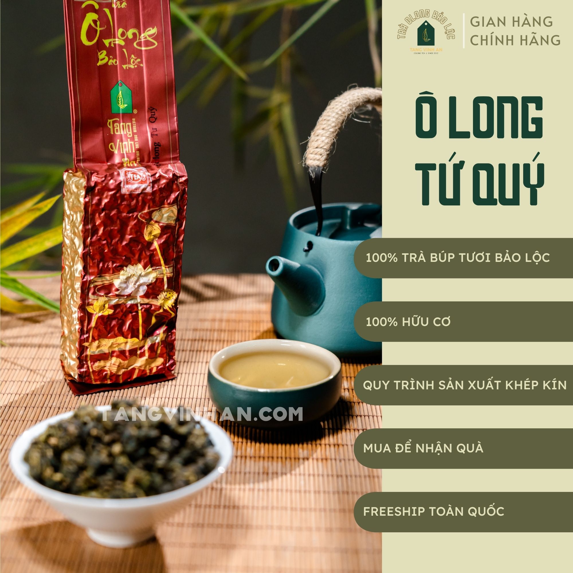 Trà ô long tứ quý đặc biệt - trà ô long bảo lộc