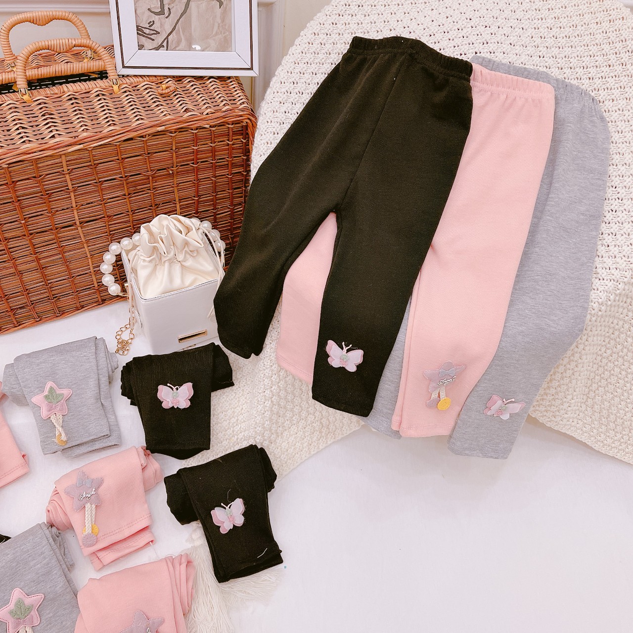Quần legging bé gái đính nơ 8-33kg