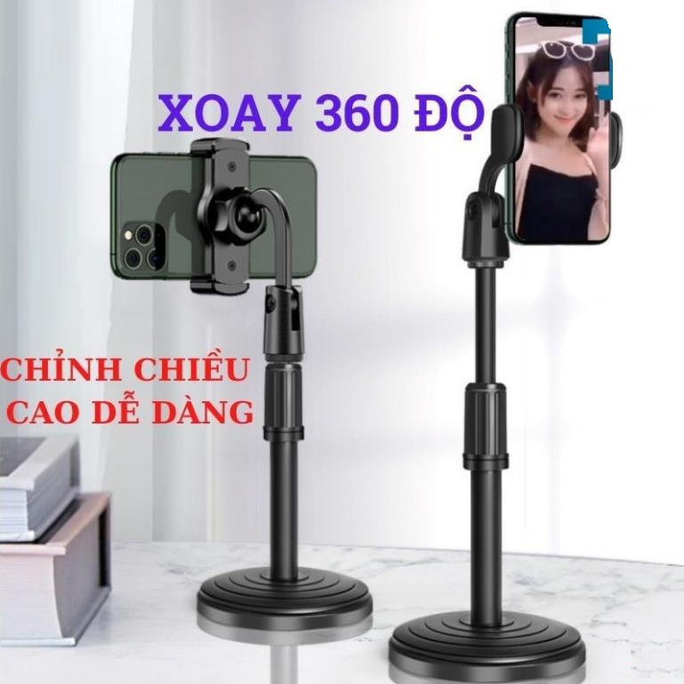 Giá Đỡ Điện Thoại Để Bàn Kẹp Điện Thoại Livestream Xem Video Xoay 360 Độ