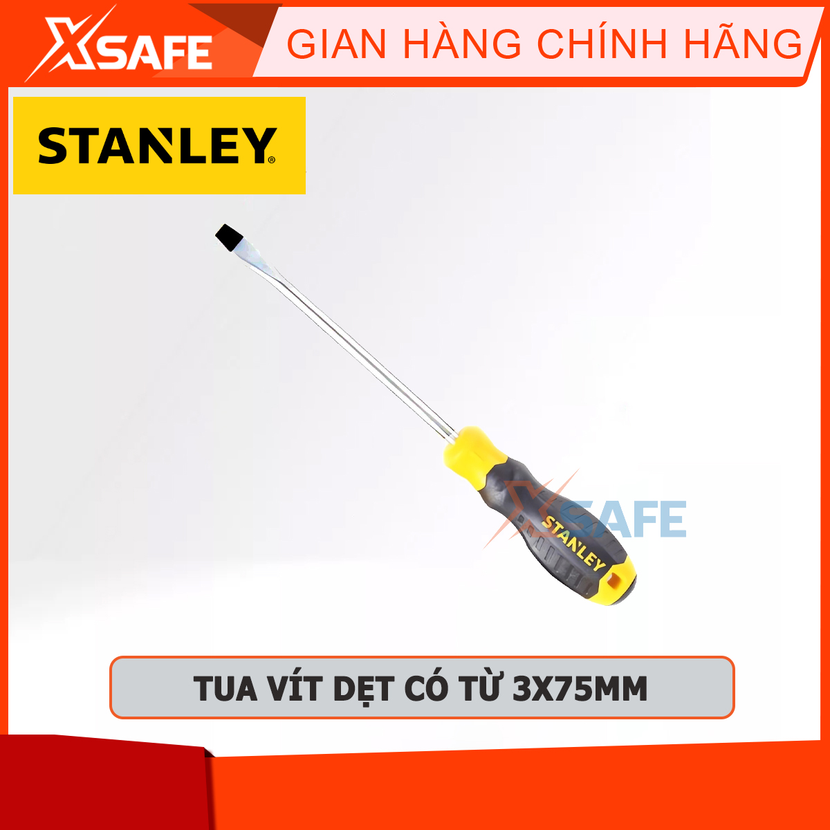 Tô vít dẹp 3x75mm, có từ