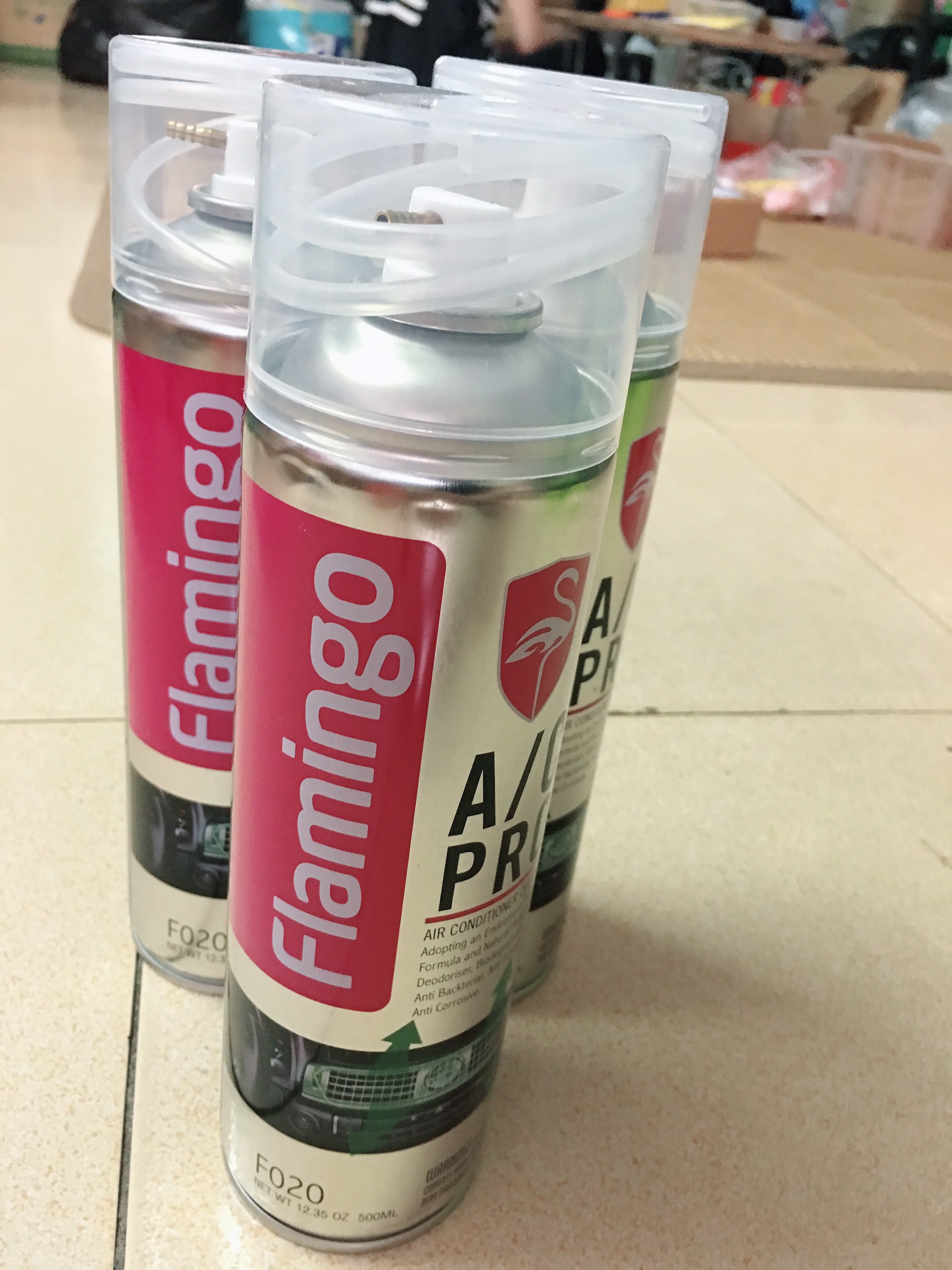 Combo 02 Bình Xịt Bọt Vệ Sinh Điều Hoà Ô Tô Flamingo F020 - Bình 500ml