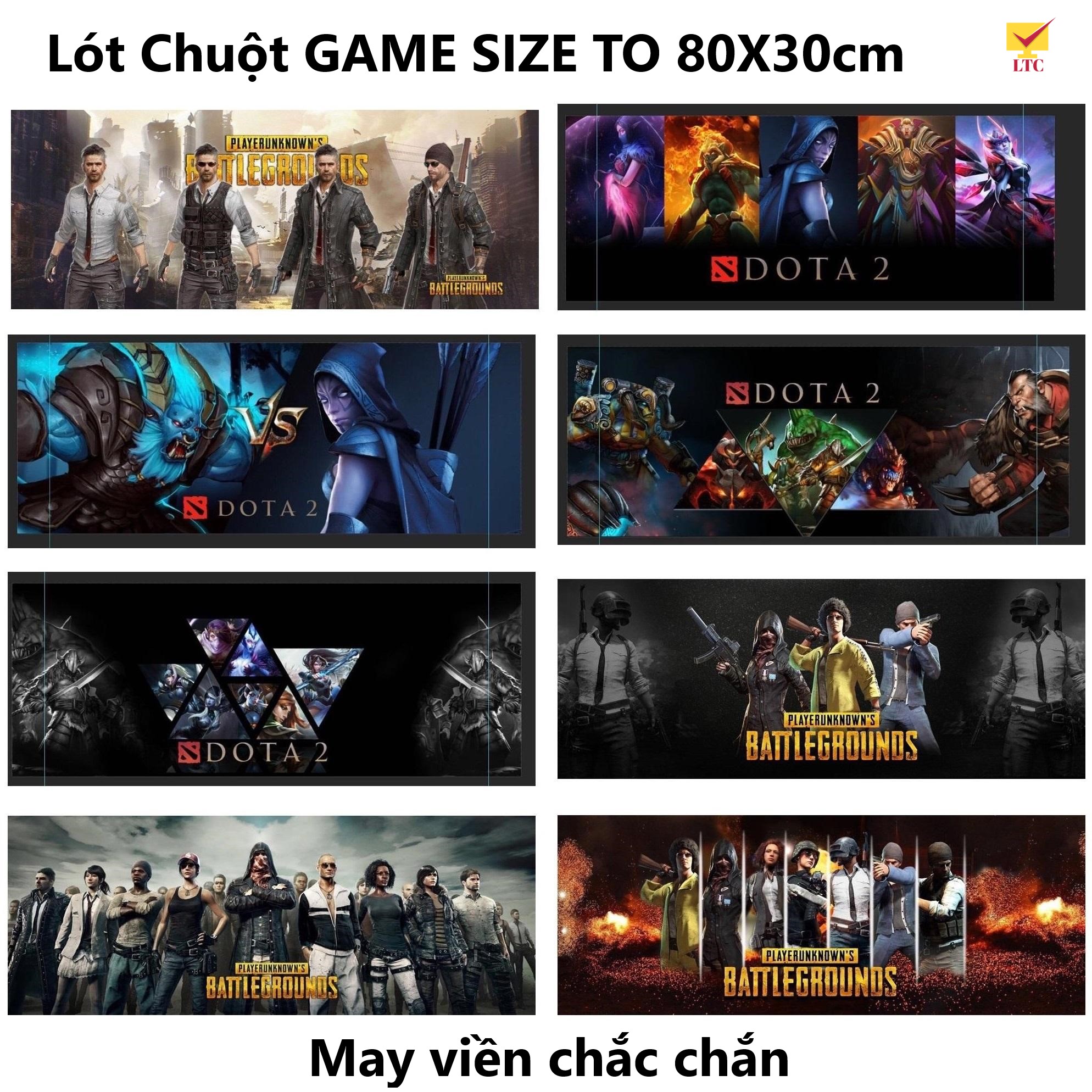 Lót chuột game pad loại LỚN 80x30cm cực đẹp, bàn di chuột Size to kiểu dáng gaming lót cho cả bàn phím máy tính, laptop, pc, mẫu game pubg, lol, đột kích,  LTC