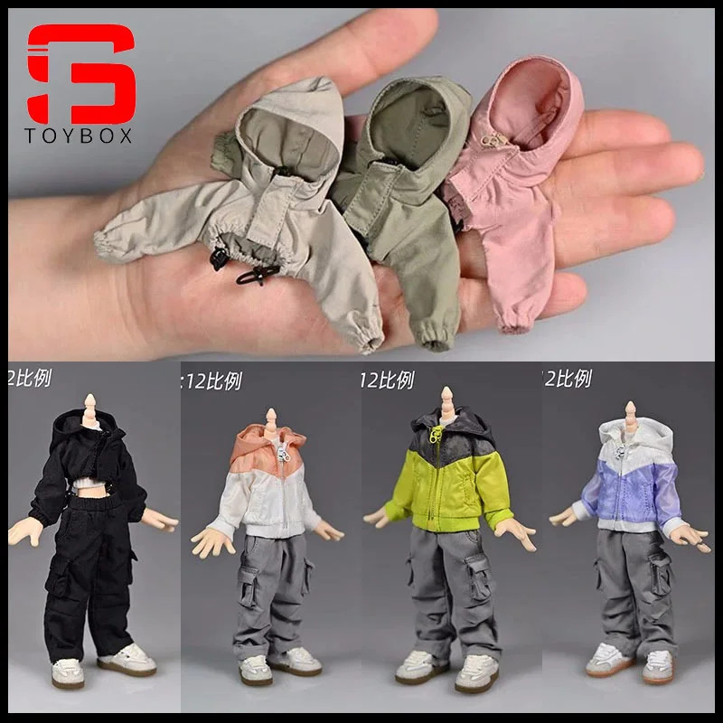 Áo khoác nữ chức năng 1/12, quần áo thể thao ghép nối, phù hợp với mô hình cơ thể Azone 12.1cm, cơ thể nhân vật hành động.