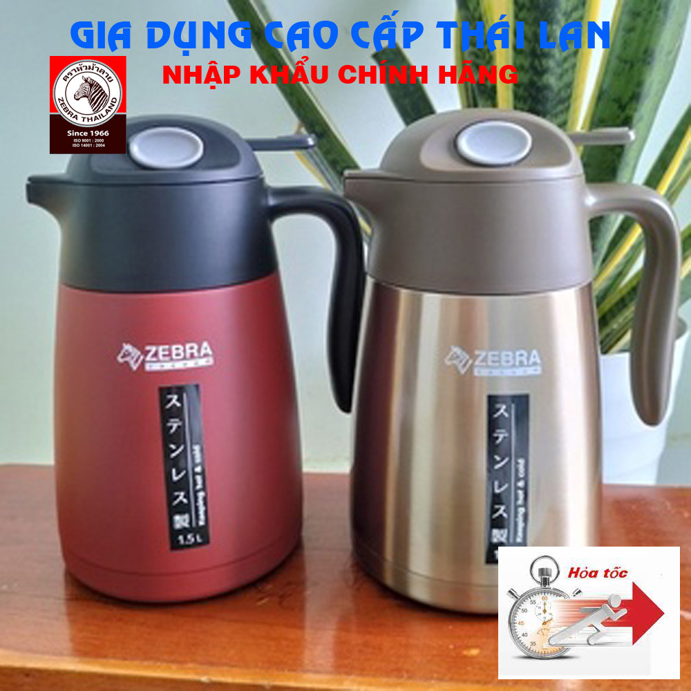 Bình giữ nhiệt inox 304 zebra smart iii 1,5 lít - 112948