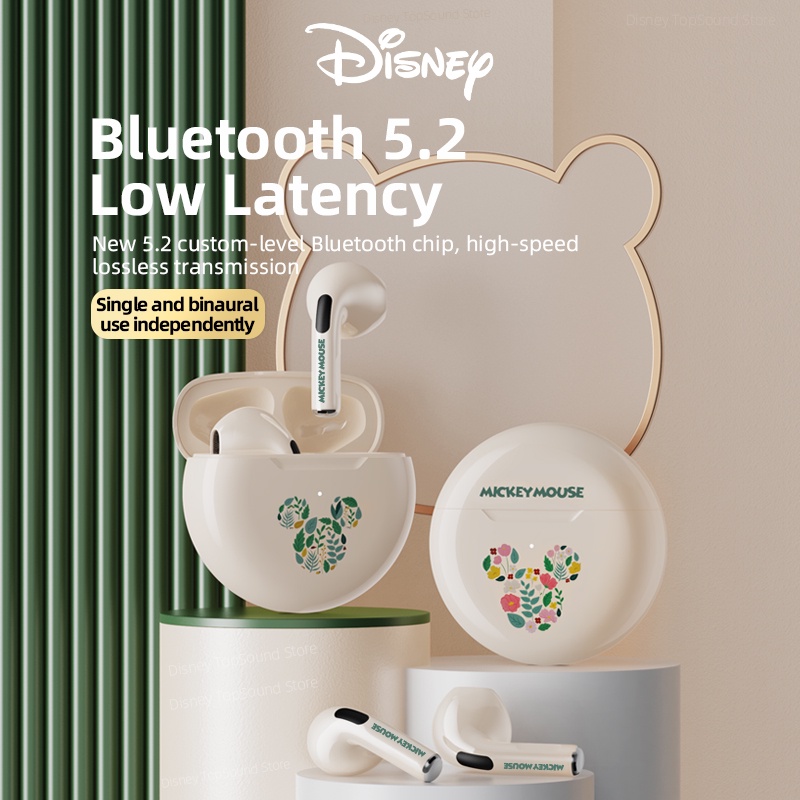 Tai Nghe Bluetooth Không Dây Chống ồn Mickey Tai Nghe Disney Mickey Bluetooth Ko Dây Cute Chống Ồn Disney sản phẩm chính thức mickey minnie tai nghe bluetooth Tai Nghe Nhét Tai Không Dây Bluetooth 5.0 D10 Hình Chuột Mickey