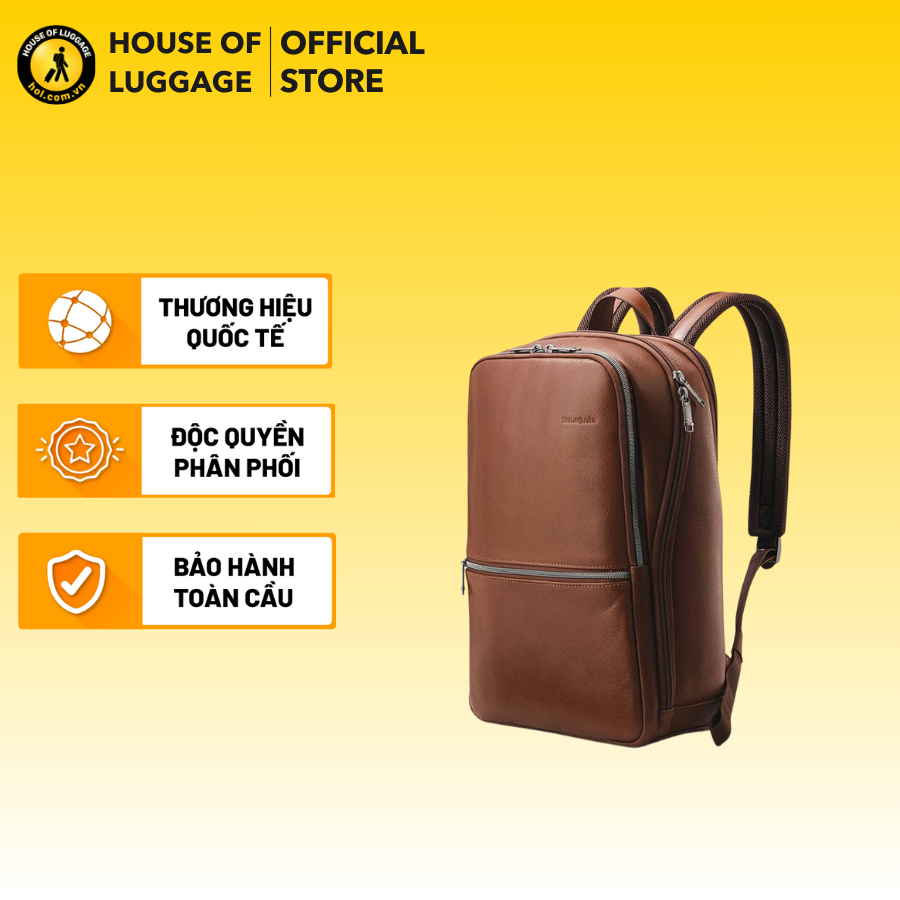 Balo laptop 14.1in Sam Classic Leather Samsonite Mỹ