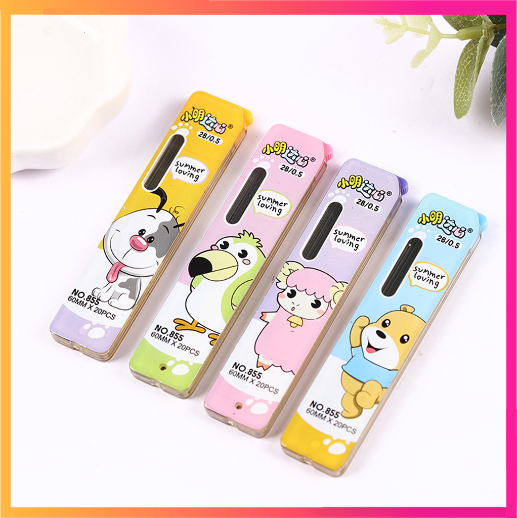 SET 5 Hộp ngòi bút chì kim 2B 0,5mm cute dễ thương 20 cái/ hộp