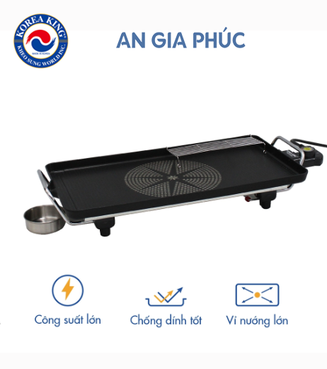 Vỉ nướng điện korea king kgs-268 – hàng chính hãng