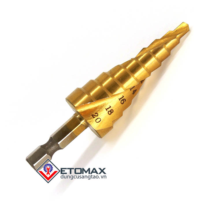 Mũi khoan tháp đường kính từ 4mm - 20mm rãnh xoắn