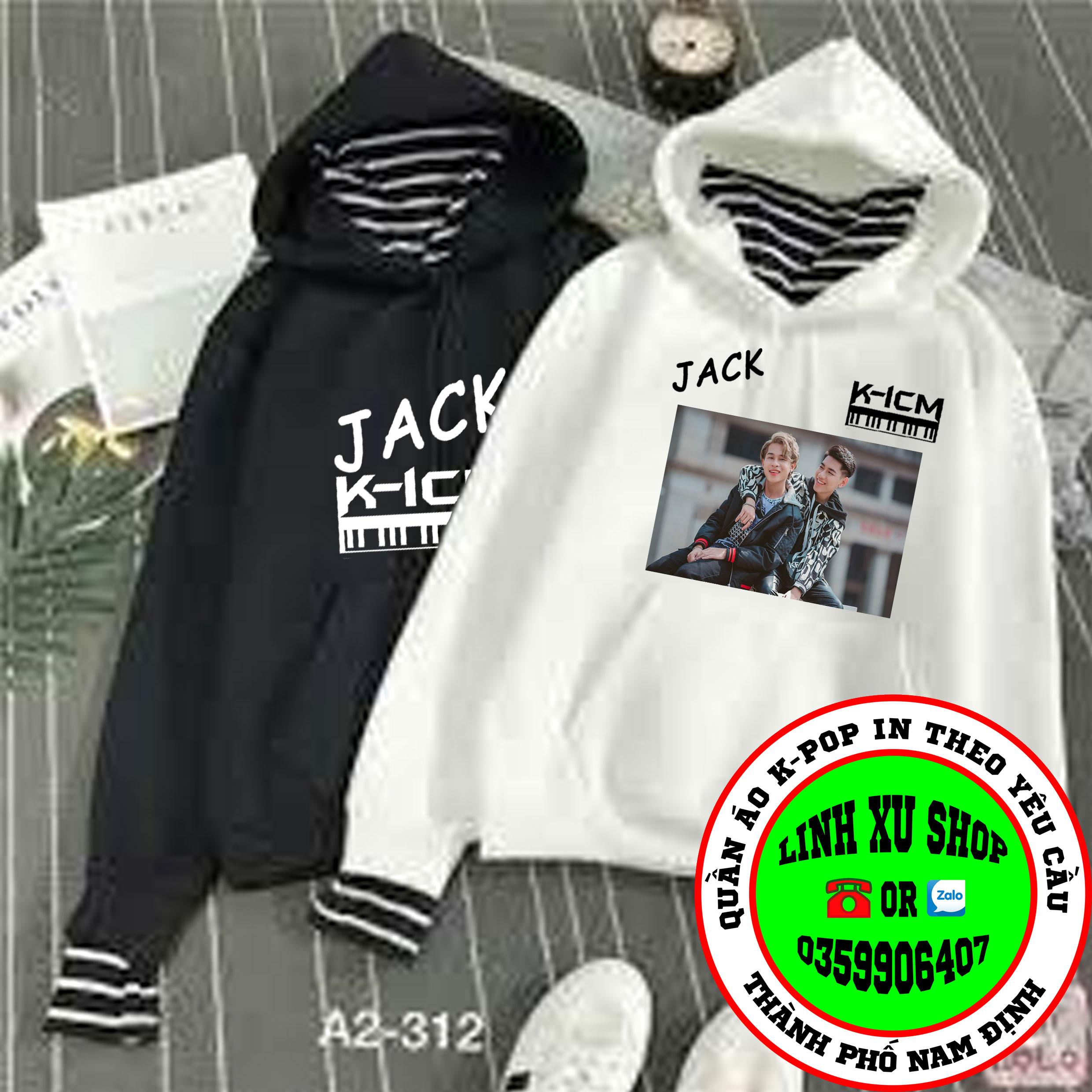 áo hoodie có mũ viền cổ JACK K-icm, có thể in theo yêu cầu, in thần tượng K-pop, c-pop, v-pop, in hình ảnh cá nhân, in áo nhóm, áo lớp thiết kế và in miễn phí