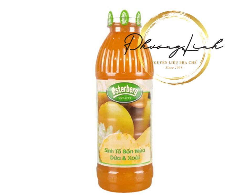 Sinh tố hiệu osterberg vị xoài dứa thể tích chai 1000ml đúng như shop mô tả 100%