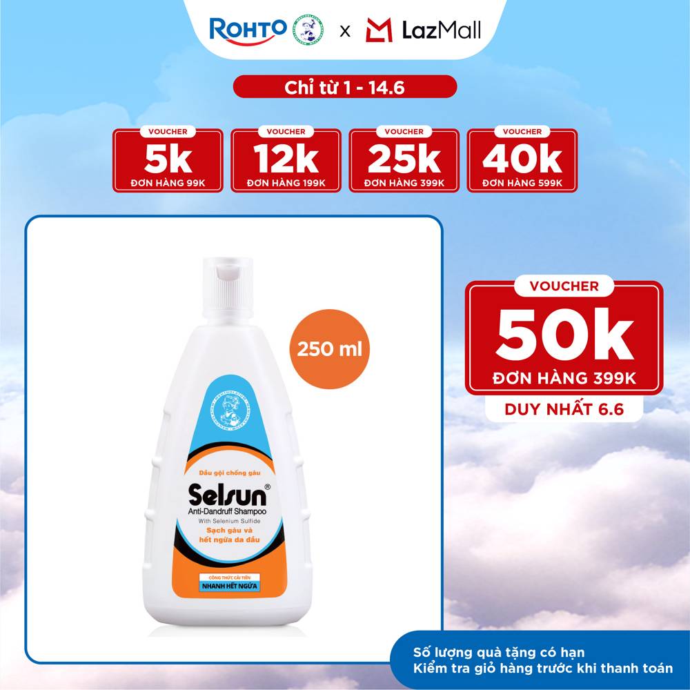 Dầu gội Selsun chống gàu, sạch gàu hết ngứa da đầu Selsun Anti-Dandruff Shampoo 250ml