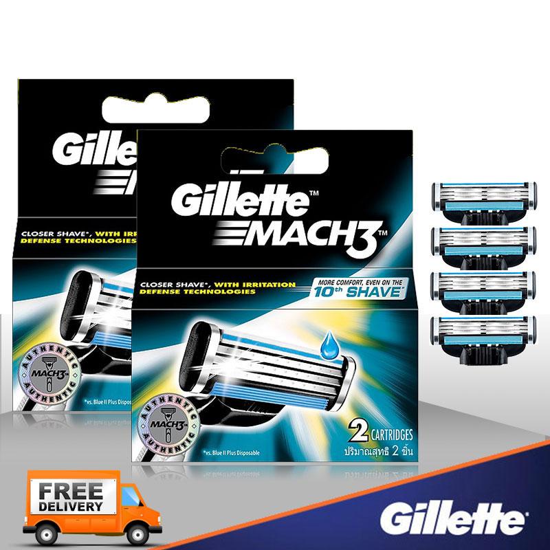 Hộp 4 lưỡi dao cạo râu Mach 3 Basic Gillette