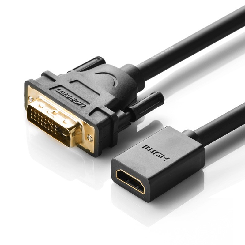 Cáp chuyển div 24+1 sang hdmi âm ugreen 20118 - dvi to hdmi