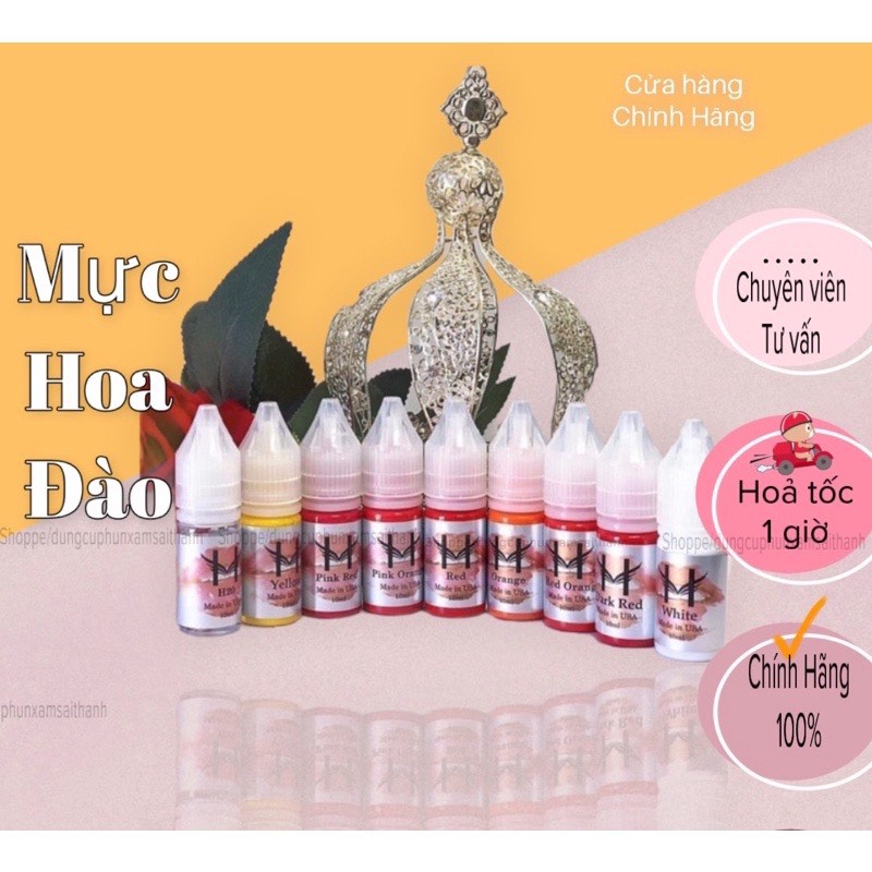 Mực hoa đào ❤️ đỏ cam