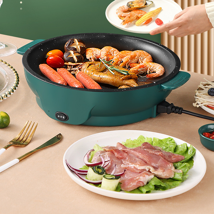 Chảo Nướng Điện Mini Đa Năng 26cm , 22cm Tráng Men Chống Dính Cao Cấp Nhỏ Gọn Tiện Lợi Mới Nhất, Nóng Nhanh Dễ Dàng Lau Rửa |