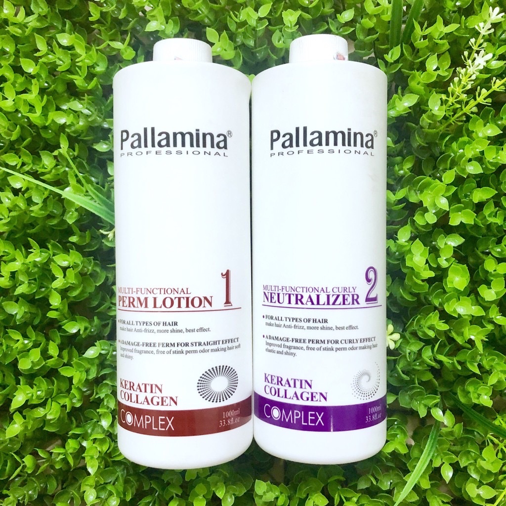 Cặp thuốc uốn tóc Pallamina Collagen 1000mlx2