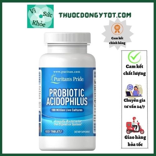 Probiotic acidophilus puritan ‘s pride giảm đầy hơi, khó tiêu