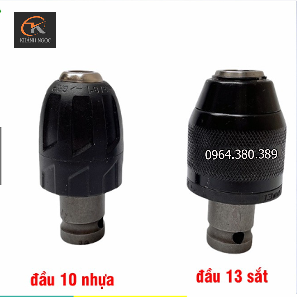 Đầu chuyển bulong1/2 sang khoan đầu kẹp nhanh 10mm - 13mm.