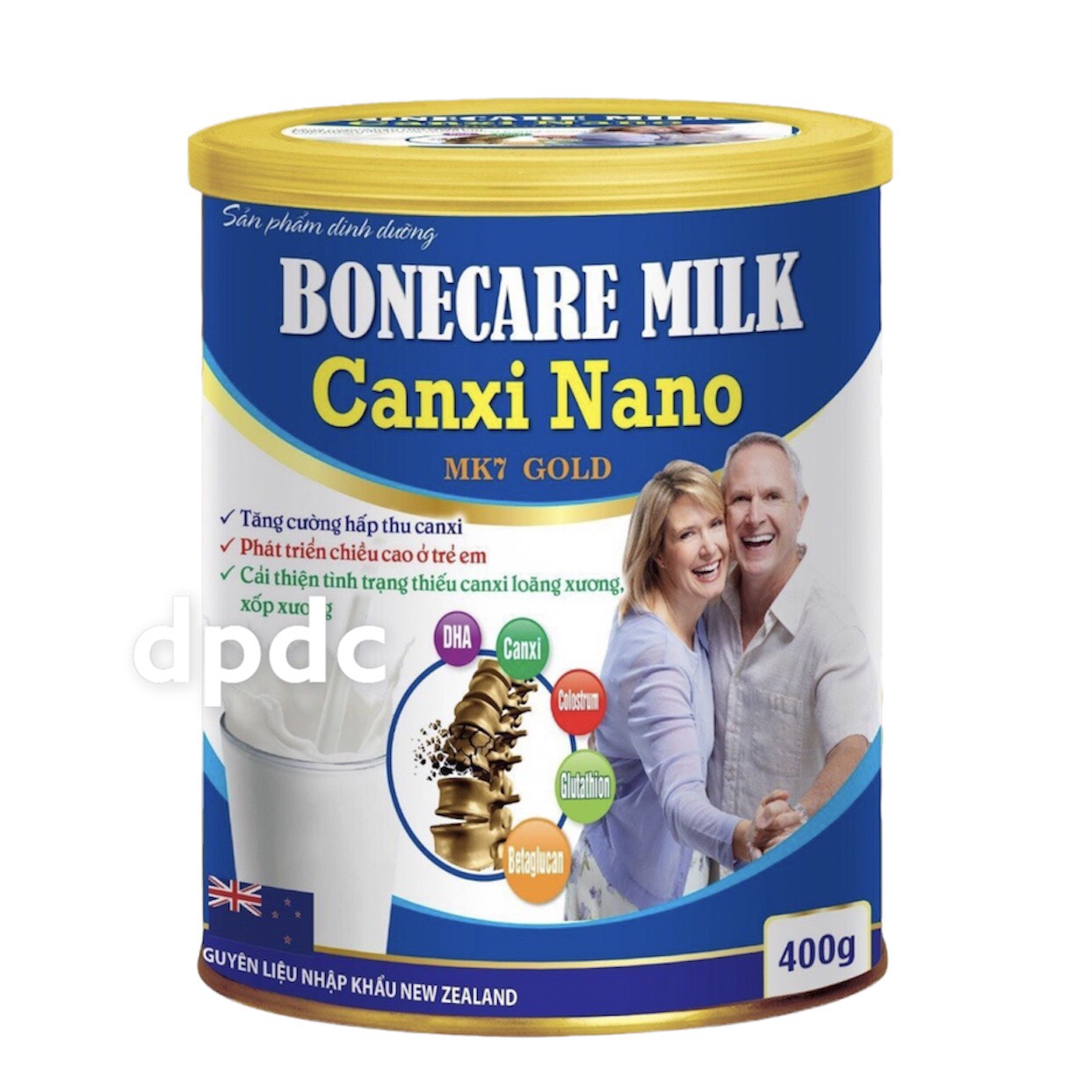 [Hộp 400g] Sữa Bột Tăng Chiều Cao Bonecare Milk Canxi Nano MK7 Gold- Tăng Cường Hấp Thu Canxi, Phát Triển Chiều Cao Ở Trẻ Em, Cải Thiện Tình Trạng thiếu Canxi, Loãng Xương, xốp xương - Bách Hóa Duy Công