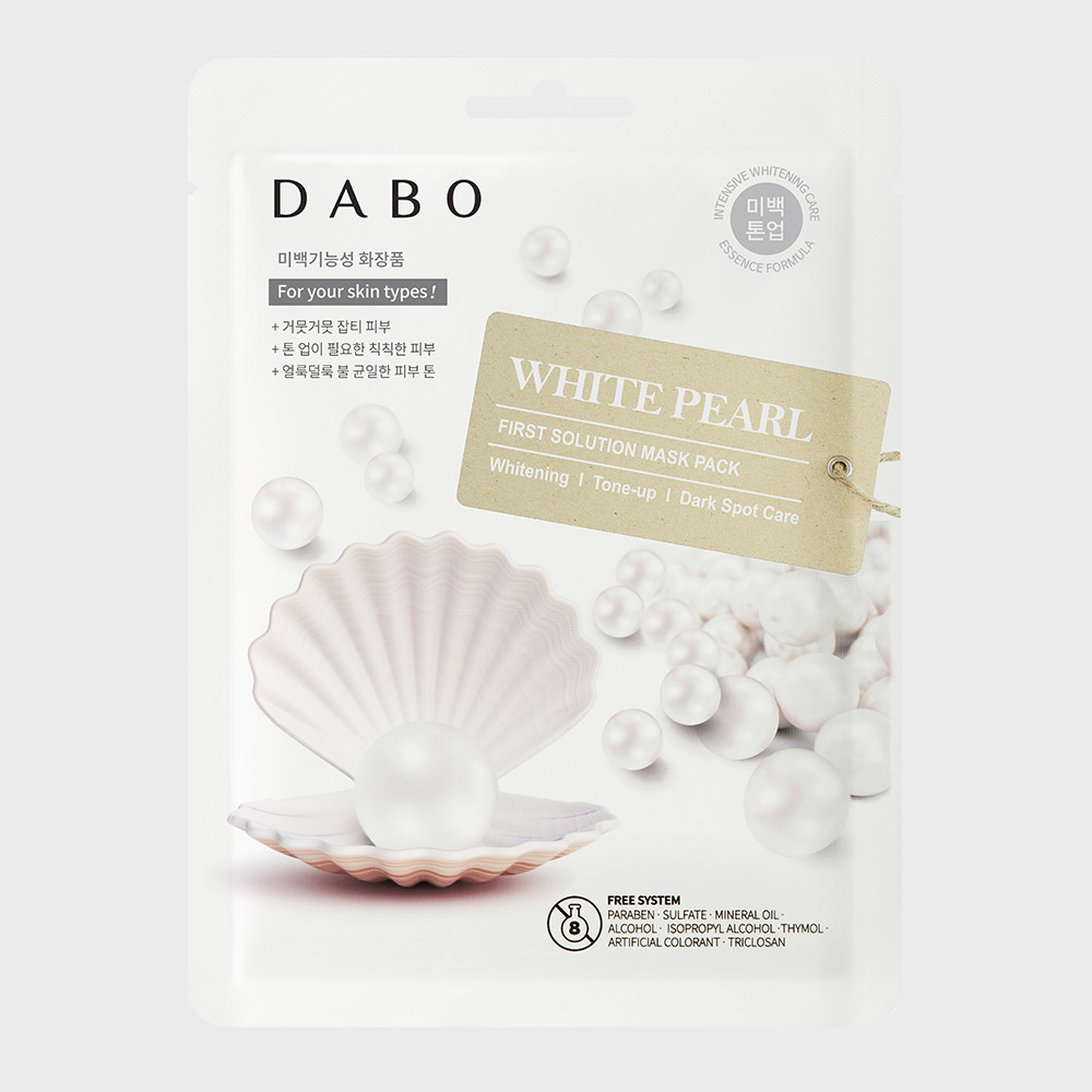  Bộ 10 miếng Mặt nạ Ngọc trai trắng da - Dabo First Solution Mask Pack White Pearl 