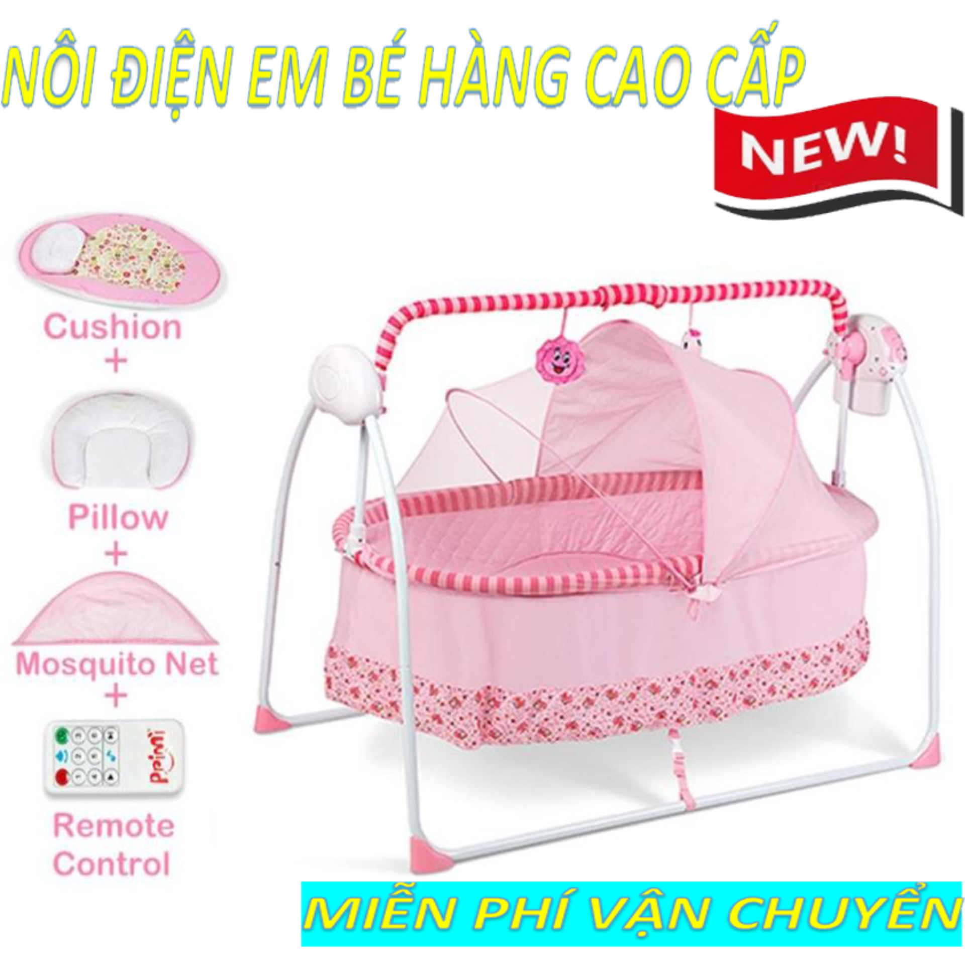 Giường Cũi Cho Bé, Nôi Điện E Bé Primi Pc 808 - Nôi điện Primi thông minh ru ngủ cho bé - Nôi trẻ sơ sinh có nhạc cao cấp Giá rẻ Uy tín Chất lượng, Giảm Giá Khuyến Mãi lớn 50% Hàng tốt Giá Gốc