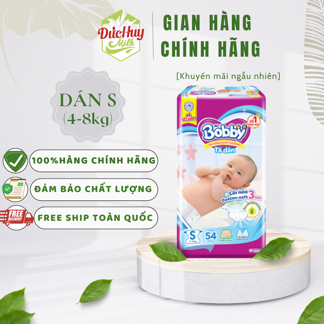 Tã dán bobby siêu mỏng s54/nb70/s80