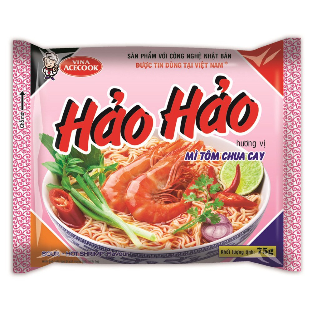 Set mì gói Hảo Hảo Tôm Chua Cay - set 10 gói