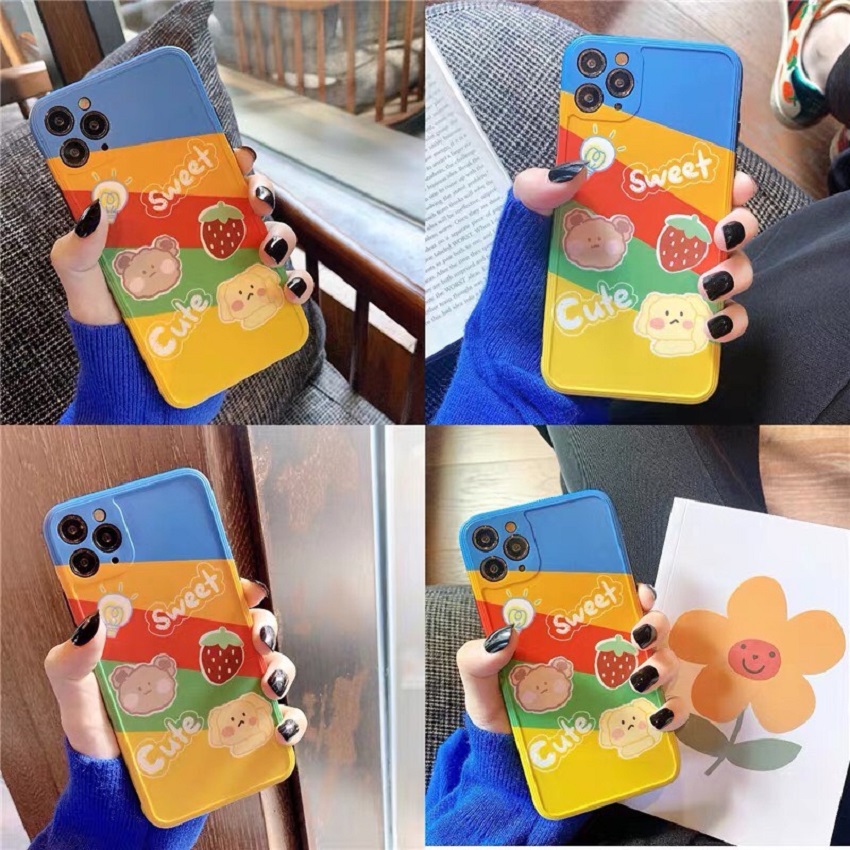 Ốp lưng iphone cao cấp full viền ốp silicon gấu Sweet dành cho iphone6/ iphone 6 plus/ iphone 7/ iphone 7plus/ iphone 8/ iphone 8plus/ iphone X/ iphone Xs max/ iphone 11/ iphone 11 pro/ iphone 11 pro max