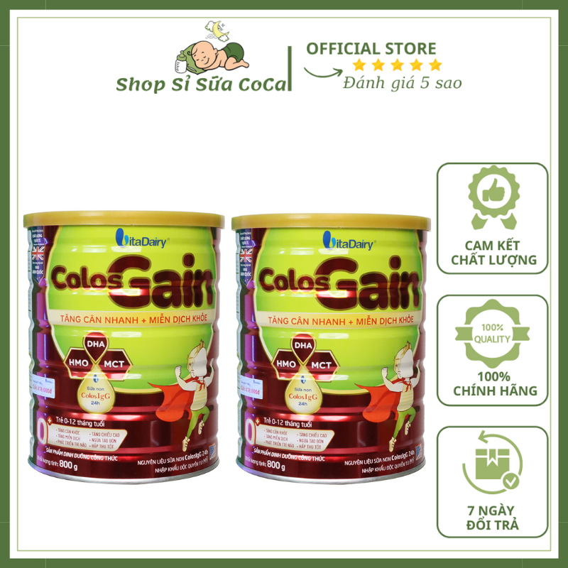 Combo 2 hộp colos gain 0+ 800gr