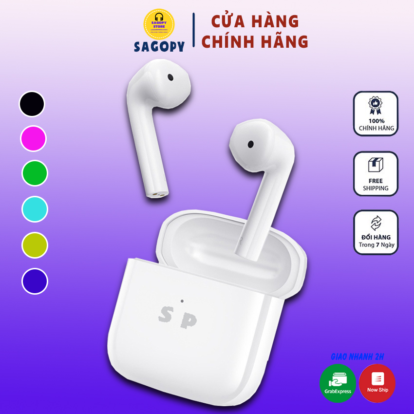 Tai nghe bluetooth không dây Inpods i12 TWS cảm ứng điều khiển, tai phone blutooth i12 cảm biến âm thanh cho Android iOS Sagopy