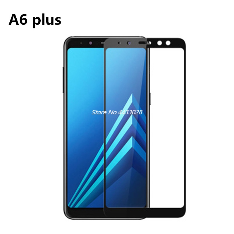 【CW】 A6 Plus 2018 Tempered Cover For SAMSUNG A6plus A8 A8plus Glue Screen Protector